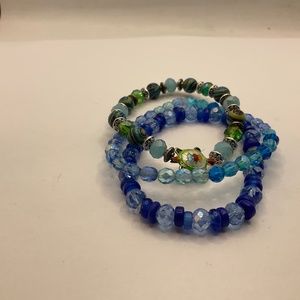 Blue crystal turtle bracelet